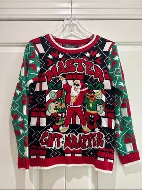 NWT “Master Gift Wrapper” Kids Christmas Sweater